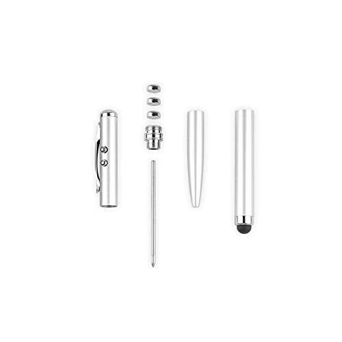 AIYIBEN Metal Multi-Function Pen, Touch Screen Stylus, Flashlight with White Light, Creative Christmas and Birthday Gifts (1 Silver) - Image 2