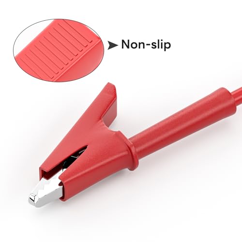 Goupchn 5PCS Alligator Clips Test Leads Dual Ended Crocodile Wire Cable with Insulators Clips Test Flexible Copper Cable for Electrical Testing 3.3ft/1m - Image 5