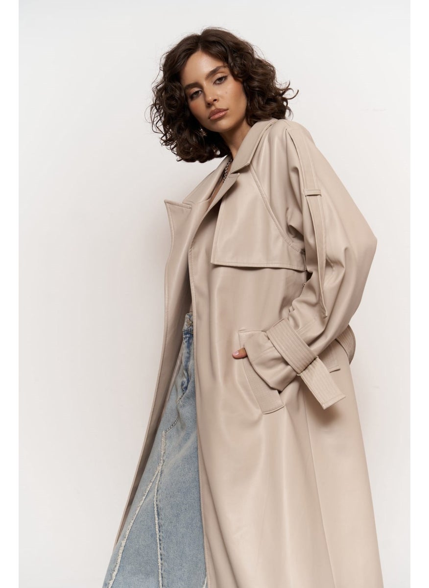 Layton Beige Leather Trench Coat - pzsku/Z5253FA37CEDA7EA2523AZ/45/_/1741093319/39017a68-6a76-4bb9-8a3a-af5626a0787a