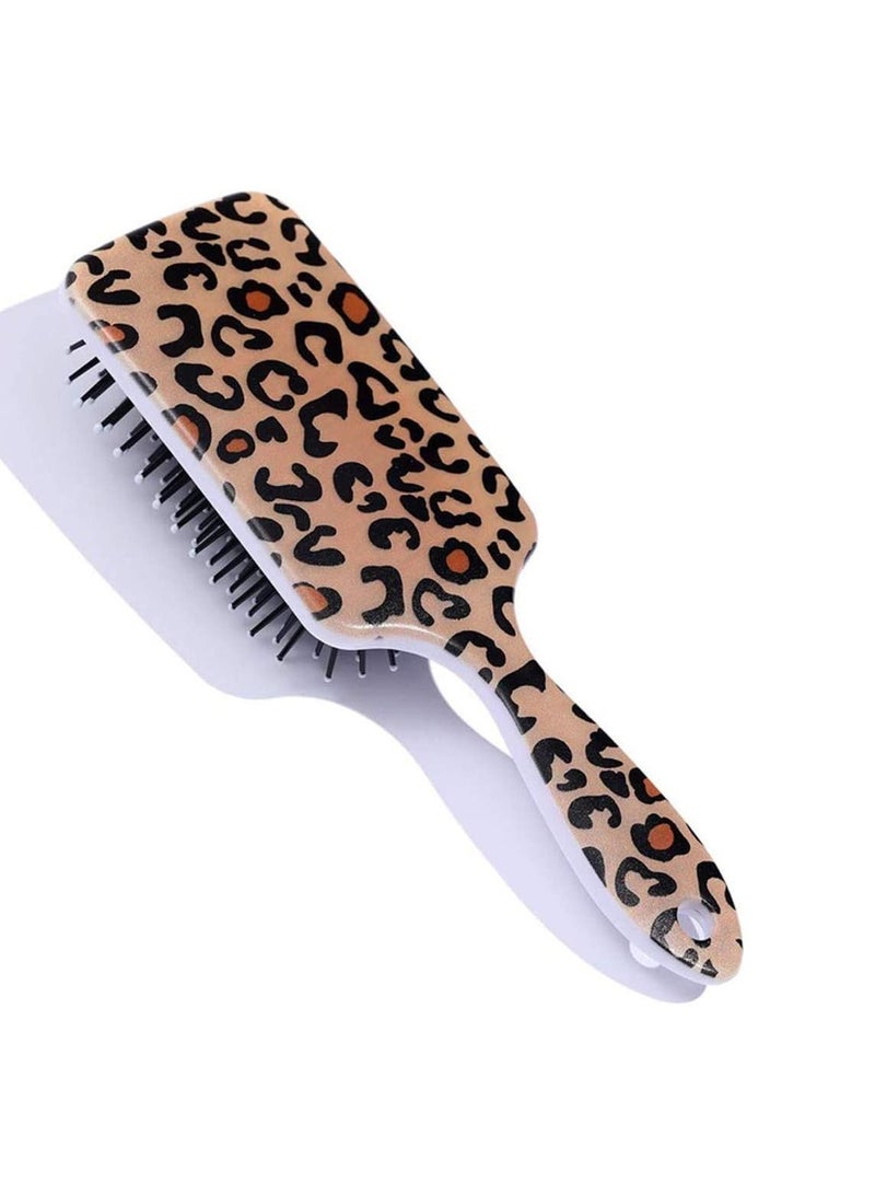 Y&D Leopard Print Hair Brushes, Detangling Brush Anti Static Massage Comb For All Types Wavy Curly Thick Long Short Wet And Dry - Image 3