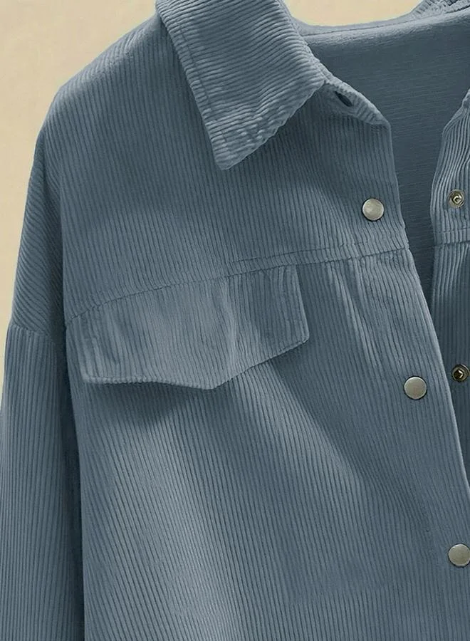 تايك تو قميص بأكمام طويلة كوردروي