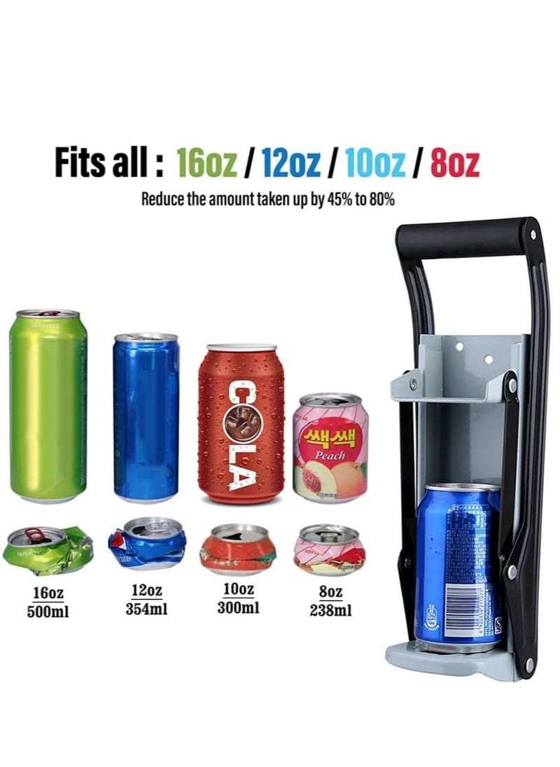 Gerenic 16oz Aluminum Can Crusher & Bottle Opener, Heavy Duty Wall Mounted Metal Beverage Smasher, Eco-friendly Recycling Tool  - Image 2
