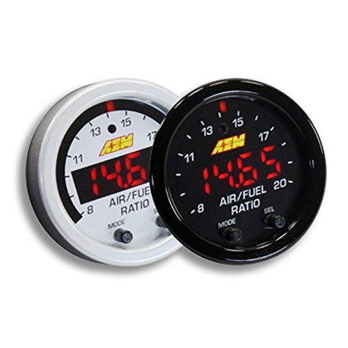 AEM 52mm Wideband UEGO Air Fuel Ratio Sensor Controller Gauge w/White Face Kit - Image 1