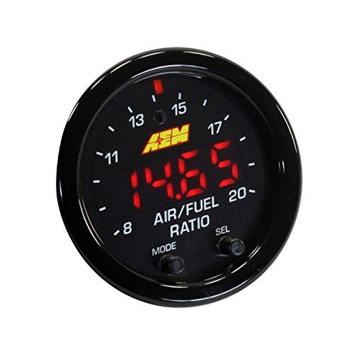 AEM 52mm Wideband UEGO Air Fuel Ratio Sensor Controller Gauge w/White Face Kit - Image 2