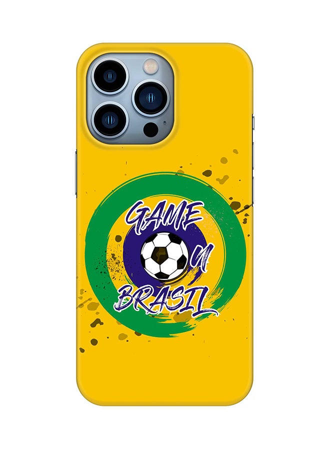 Stylizedd Case for Apple iPhone 14 Pro Slim Snap Classic Series Mobile Cover Hard PC Shield Matte Finish Print - Game on Brazil