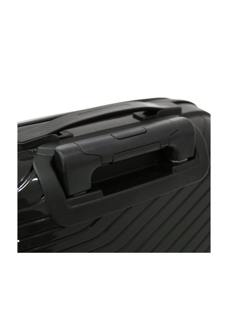 Fancl حقيبة سفر صلبة بعجلتين مقاس 20 بوصة مع منفذ شحن USB، باللون الأسود - Image 5
