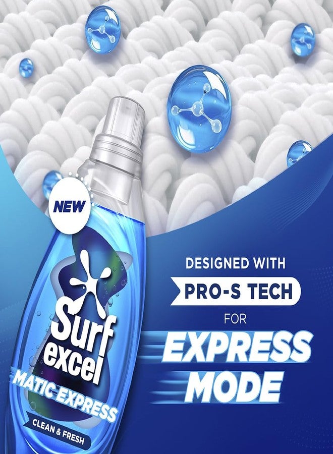 سيرف إيكسل سائل غسيل الملابس Surf Excel Matic Express | تنظيف سريع مع فعالية مضاعفة للانتعاش، عبوة 830 مل - Image 4