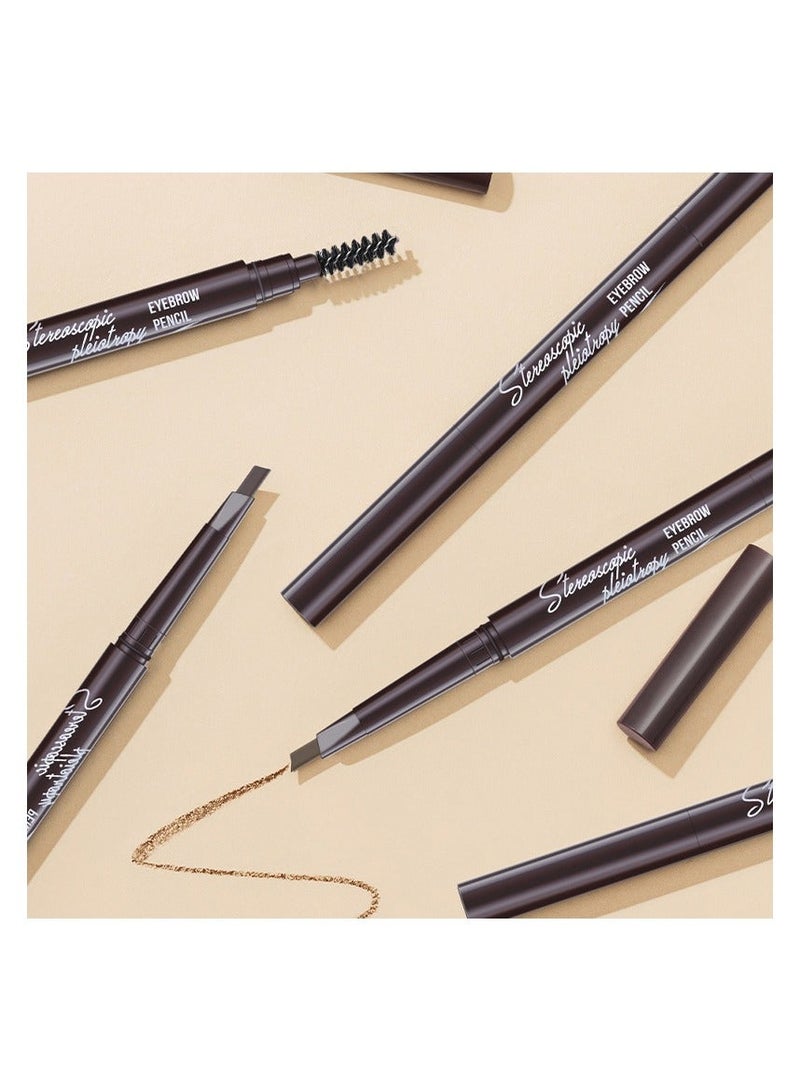 Myonly 2 PCS Eyebrow Retractable Definer Pencils,Dual-Sided Natural Soft Textured Eyebrow Pencil, For Daily Look Eyebrow Makeup (Black/Light Brown） - Image 4