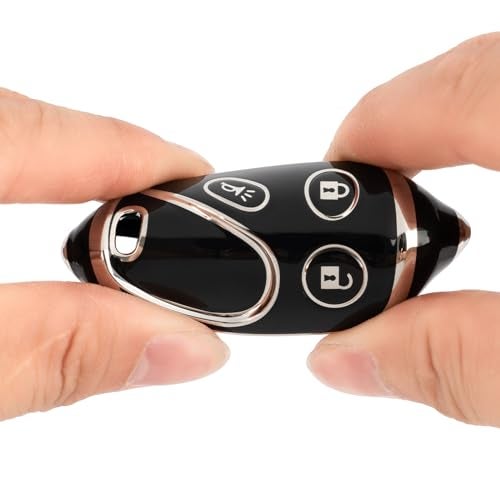 CHATYYD for Chevy Key Fob Cover, Soft TPU Car Key Cover Compatible with 2002-2007 Chevy Silverado Avalanche Suburban Trailblazer Equinox Malibu Tahoe Buick Rainier Lesabre Accessories(Black) - Image 5