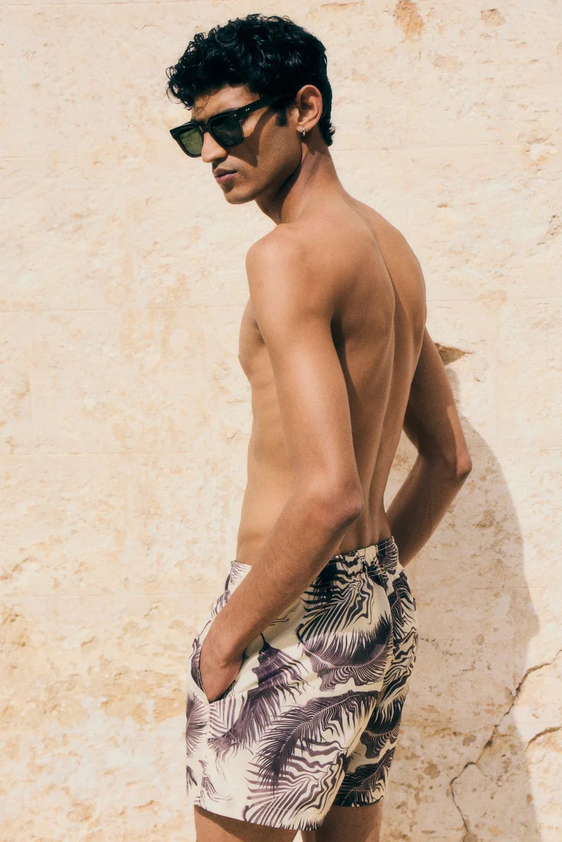 H&M  Patterned swim shorts for Men | Best Price UAE