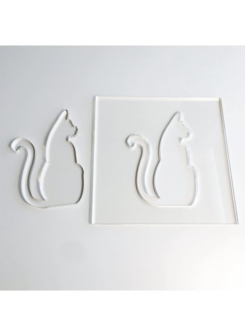Cat Template Clear Acrylic Template Woodworking Router Template