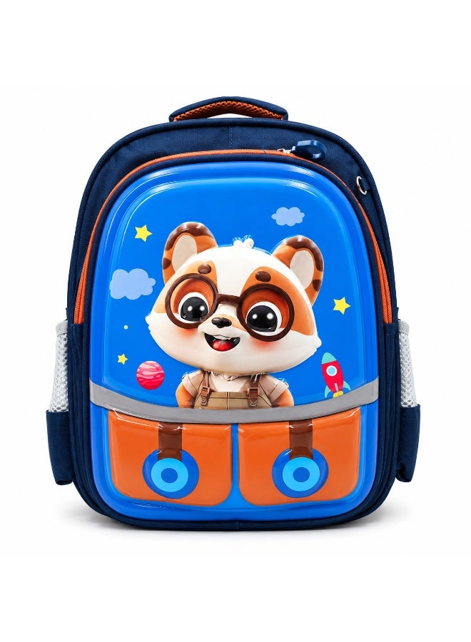 Rocky raccoon 14.5 Inch School Backpack Lightweight Water-Resistant Book bag with Multiple Compartments, Padded Shoulder Straps & Side Bottle Pocket, Durable Daily Travel Bag