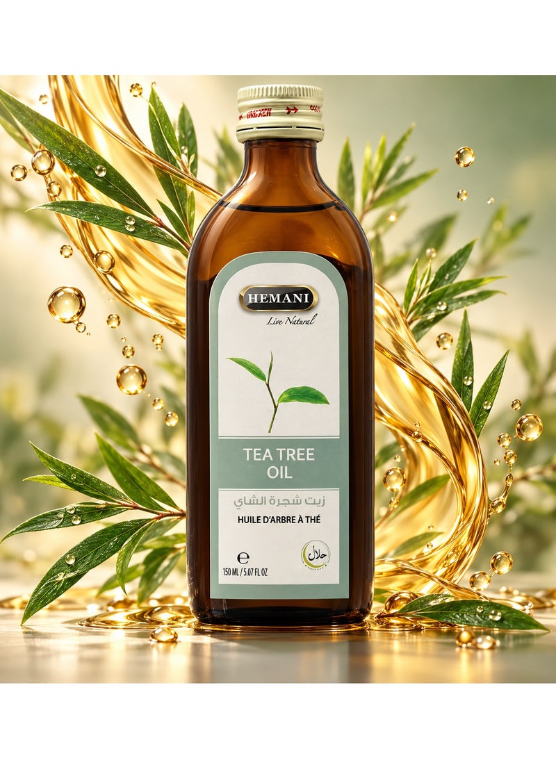 Hemani Natural Tea Tree Oil 150ml | Best Oil for Pimple Treatment, Scalp Health, Skin Glow & DIY Beauty - Image 1