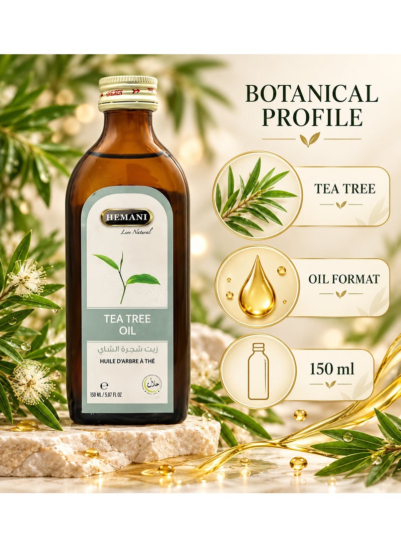 Hemani Natural Tea Tree Oil 150ml | Best Oil for Pimple Treatment, Scalp Health, Skin Glow & DIY Beauty - Image 3