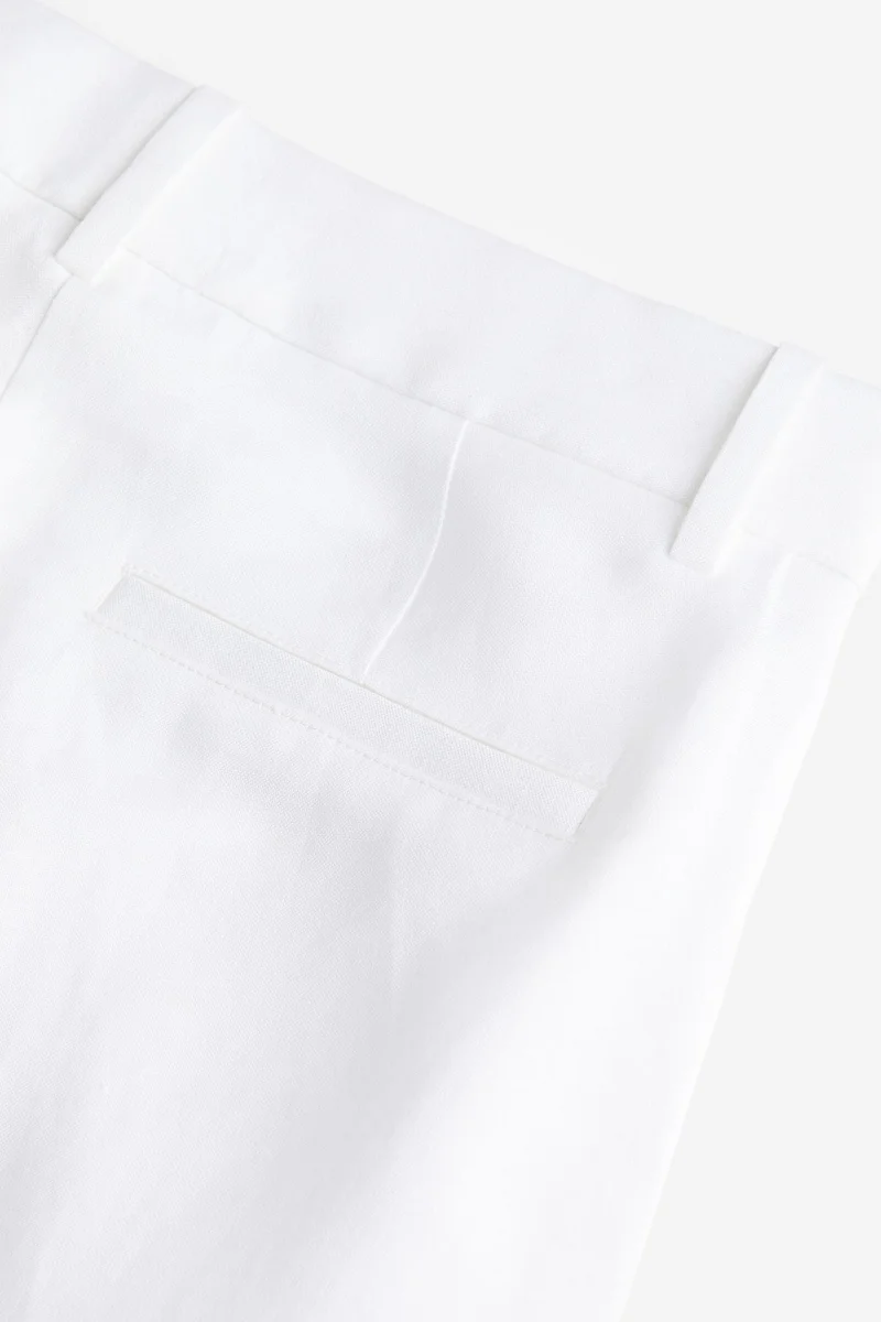 اتش اند ام بنطلون واسع من مزيج الكتان