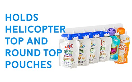 Storage Theory The Food Pouch Organizer Set - Hanger Style Peel-and-Stick Holder for Baby Food, Applesauce, Yogurt Pouches - Maximize Kitchen Storage, Pantry, and Refrigerator Space by Storage Theory - 6 Pack - Image 3