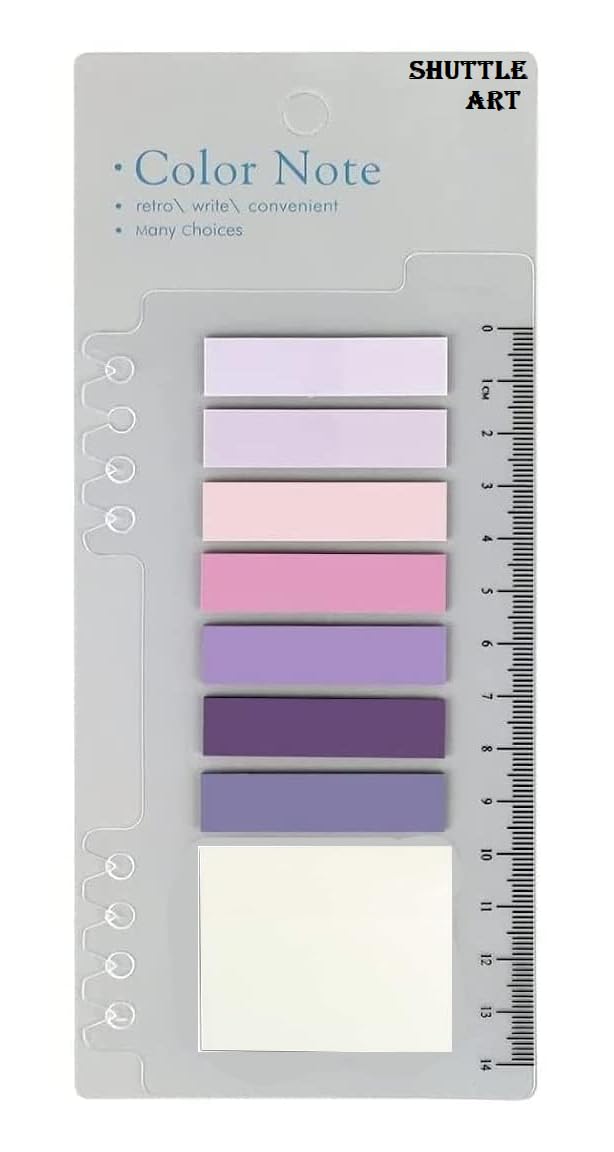 Shuttle Art 160pcs Self-Adhesive Sticky Tabs Sticky Index Tabs for Books Page Markers Transparent Sticky Notes Colorful Notebooks Flags Strip Sticky Notes - Image 1