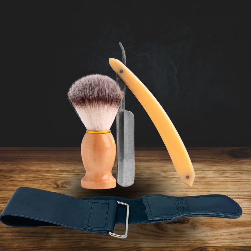 G.B.S Premium Leather Strop for Honing Sharpening Shaving Straight Razors, Kitchen Cutlery, Hunting Knife Edge Blade, Fish Knives (Black) - Image 3