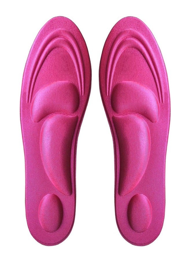 Runee Memory Foam Comfort Insole - Help Against Plantar Fasciitis and Foot Pain. Cushioning Metatarsal, Arch Support and Heel Support (Pink, Small)