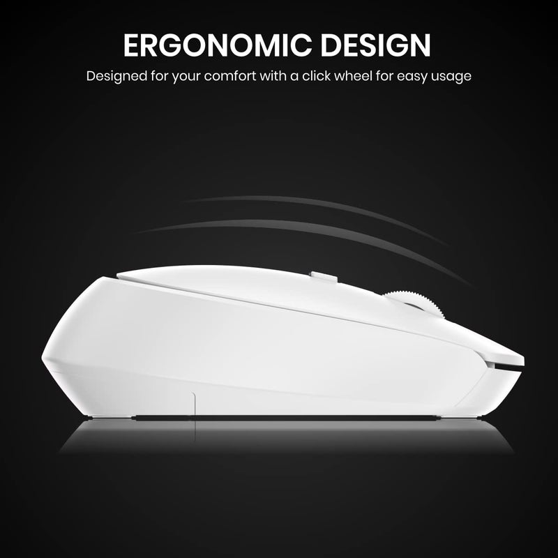 Portronics فأرة تواد 23 اللاسلكية الضوئية مع 2.4GHz، دونجل USB نانو، توجيه ضوئي، عجلة نقرة، DPI قابل للتعديل (أبيض) - Image 5