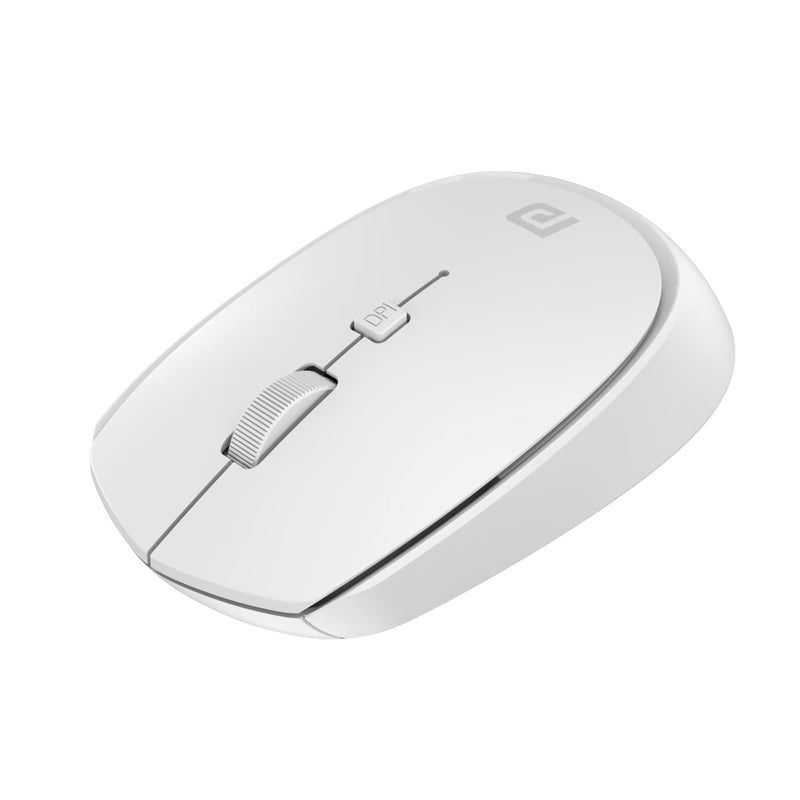 Portronics فأرة تواد 23 اللاسلكية الضوئية مع 2.4GHz، دونجل USB نانو، توجيه ضوئي، عجلة نقرة، DPI قابل للتعديل (أبيض) - Image 1