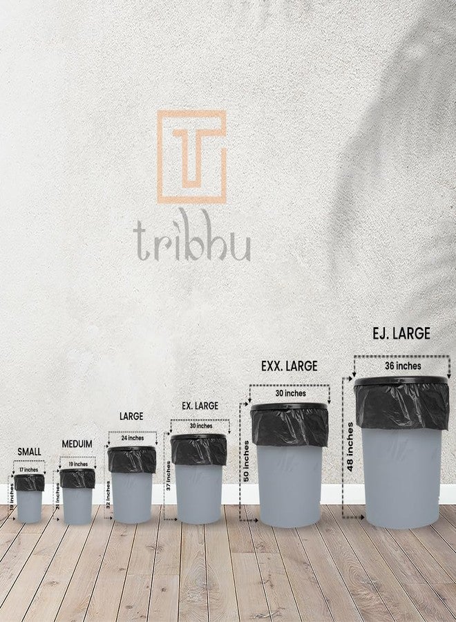 TRIBHU أكياس قمامة صغيرة سوداء صديقة للبيئة من تريبهو، مقاس 17×19 بوصة، عبوة من 12 كيسًا (360 قطعة)، 30 قطعة في كل عبوة، أكياس قمامة قابلة للتحلل الحيوي، أكياس نفايات. - Image 5