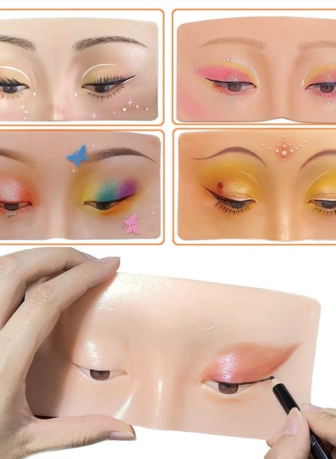 Aibipo Makeup Practice Face Board, 3D Reusable Makeup Mannequin Face Eyeshadow Mannequin, Make up Practice Face with Makeup Kit for Professional Makeup Artists Students and Beginners to Practice Eyes Makeup - Image 2