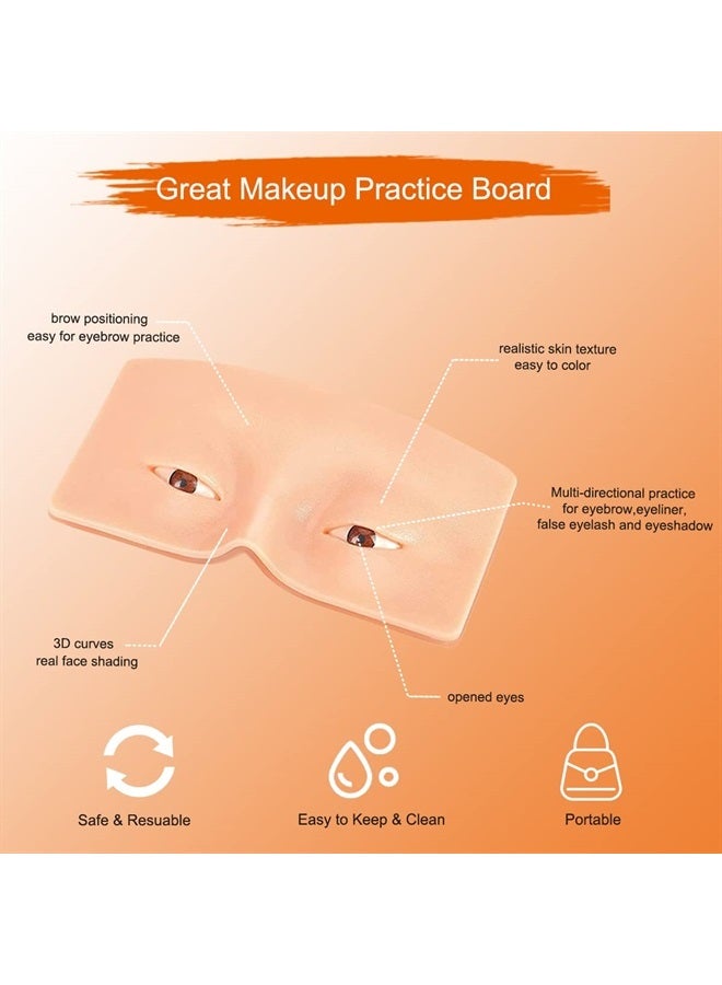 Aibipo Makeup Practice Face Board, 3D Reusable Makeup Mannequin Face Eyeshadow Mannequin, Make up Practice Face with Makeup Kit for Professional Makeup Artists Students and Beginners to Practice Eyes Makeup - Image 5