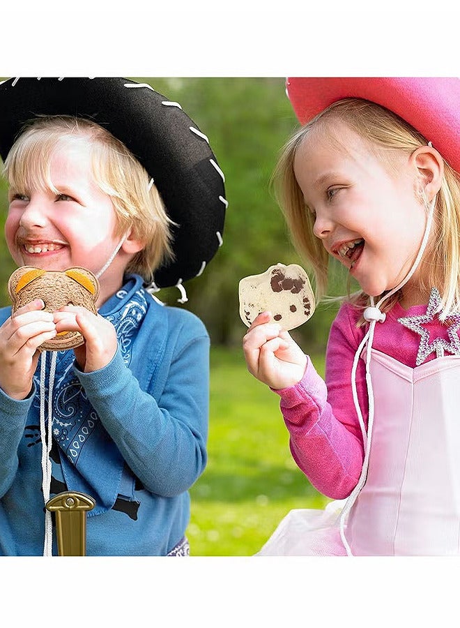 3 قطع من الشطائر علي شكل دببه ومكتوب ، واله غير قابله للكسر لصنع الشطائر ، وقاطع ومكبر للفم ، وعلبه غداء وعلبه غداء - Image 3