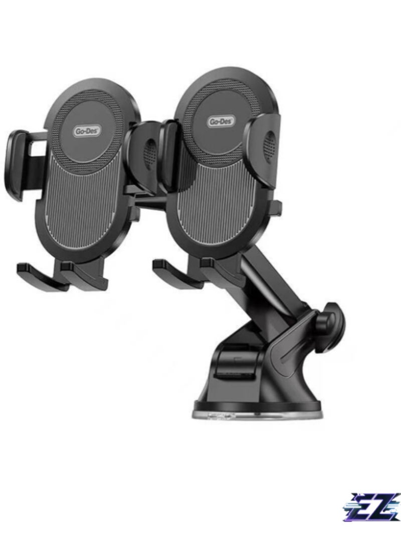 ELTRAZONE Dual Use Suction Cup Car Phone Holder – Versatile Dashboard & Windshield Mount for iPhone, Samsung, and More - Image 1