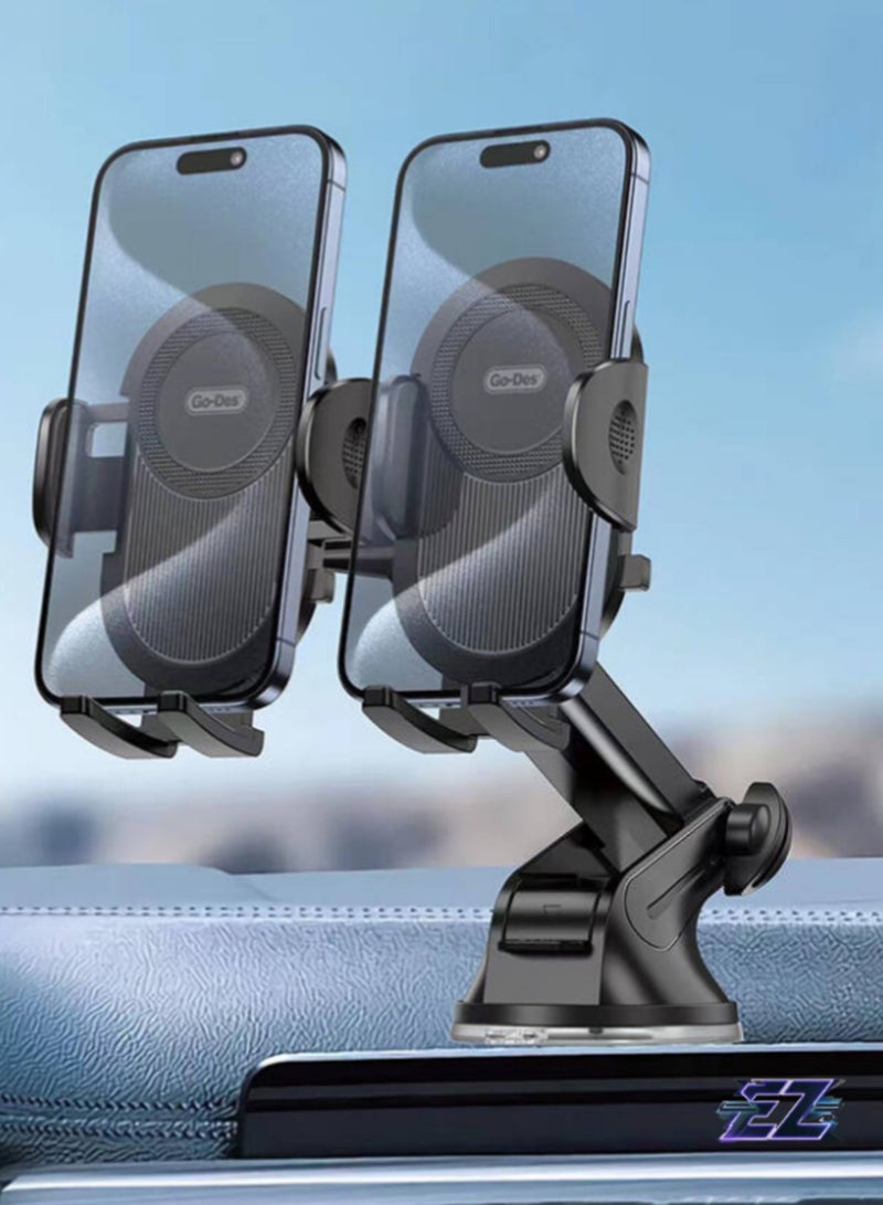 ELTRAZONE Dual Use Suction Cup Car Phone Holder – Versatile Dashboard & Windshield Mount for iPhone, Samsung, and More - Image 2