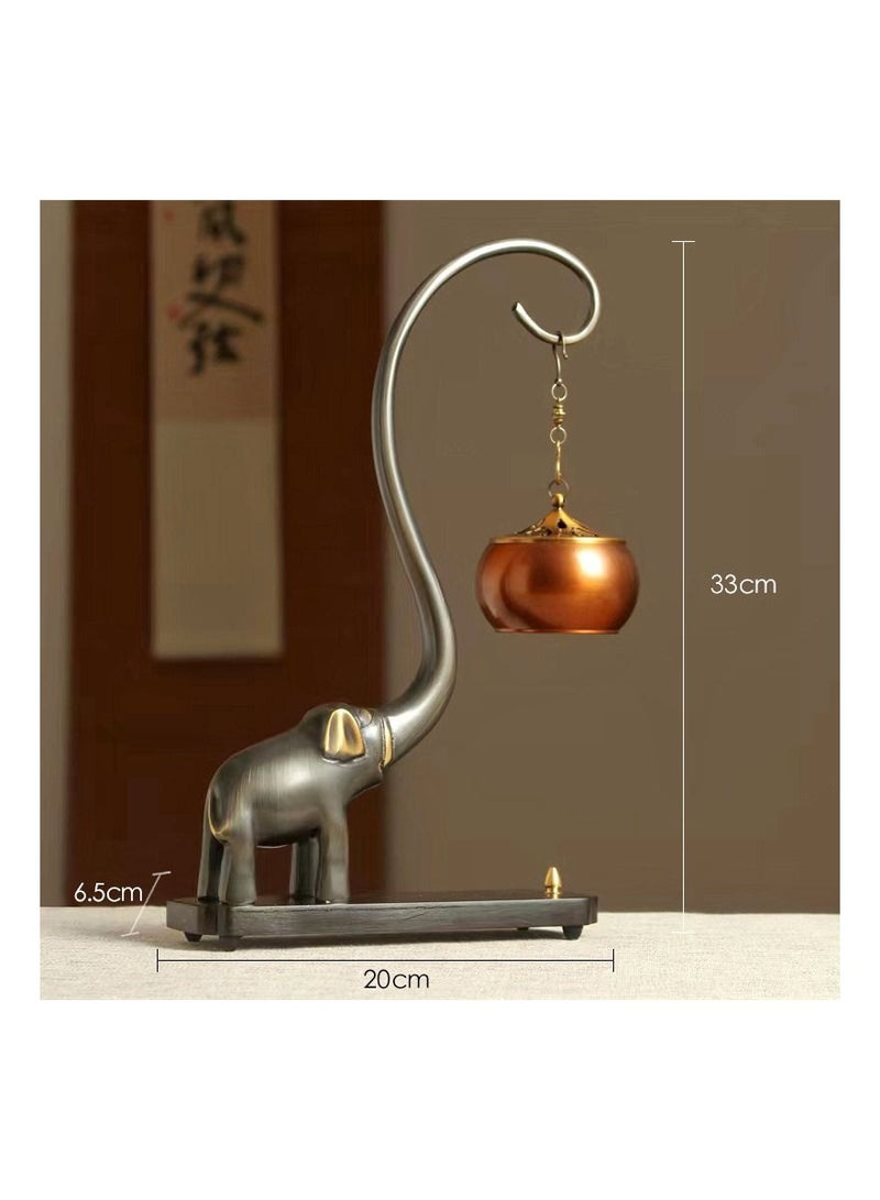 1-Set Home Decoration Incense Holder,Pure Copper Hanging Incense Burner for Home Indoor Office Decorations  - Image 4