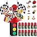 Saypacck 12 Sets Race Car Birthday Party Decorations Race Car Centerpieces for Tables with Traffic Boxes Themed Baby Shower Decoration Cutouts Checkered Flags for Birthday Theme Party Supplies - Image 2