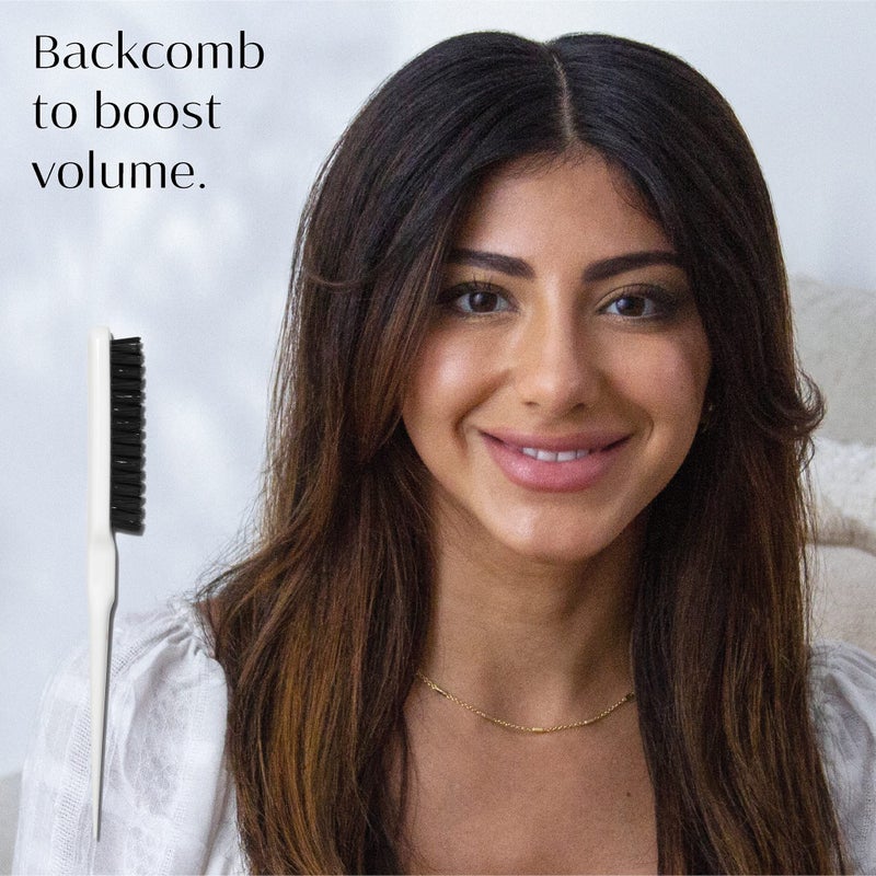 T3 Detail Set with Pintail Comb, Edge Brush, and Teasing Brush, Three-Piece Hair Brush and Comb Set with Premium Vegan Boar Bristles and Flexible Teeth for Smoothing, Detailing, and Styling Edges - Image 3