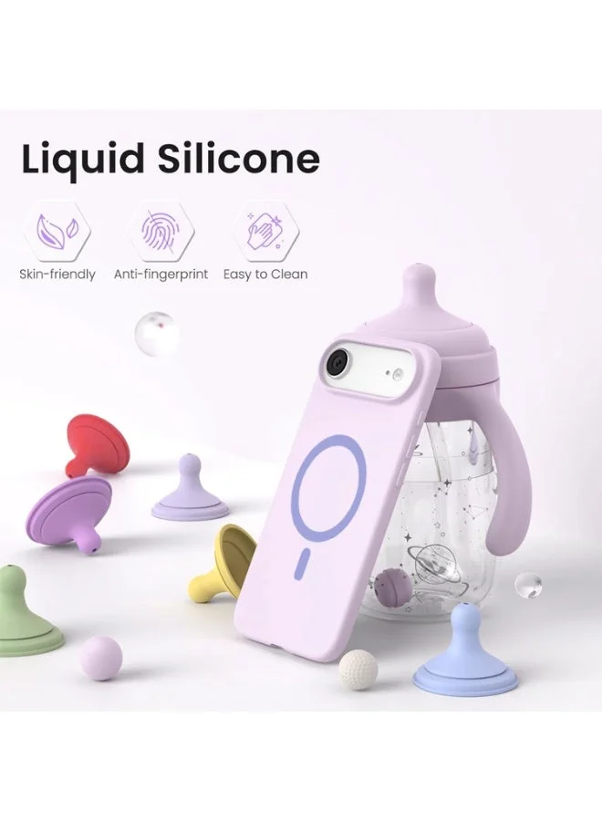 موبكوس جراب Mobcos iPhone 17 Air الأرجواني Elite Ring المصنوع من السيليكون الفاخر والمزود بشحن لاسلكي مغناطيسي | ملمس ناعم كالحرير | حماية مقاومة للصدمات بمعايير عسكرية | توافق مغناطيسي قوي | غطاء أنيق وفاخر