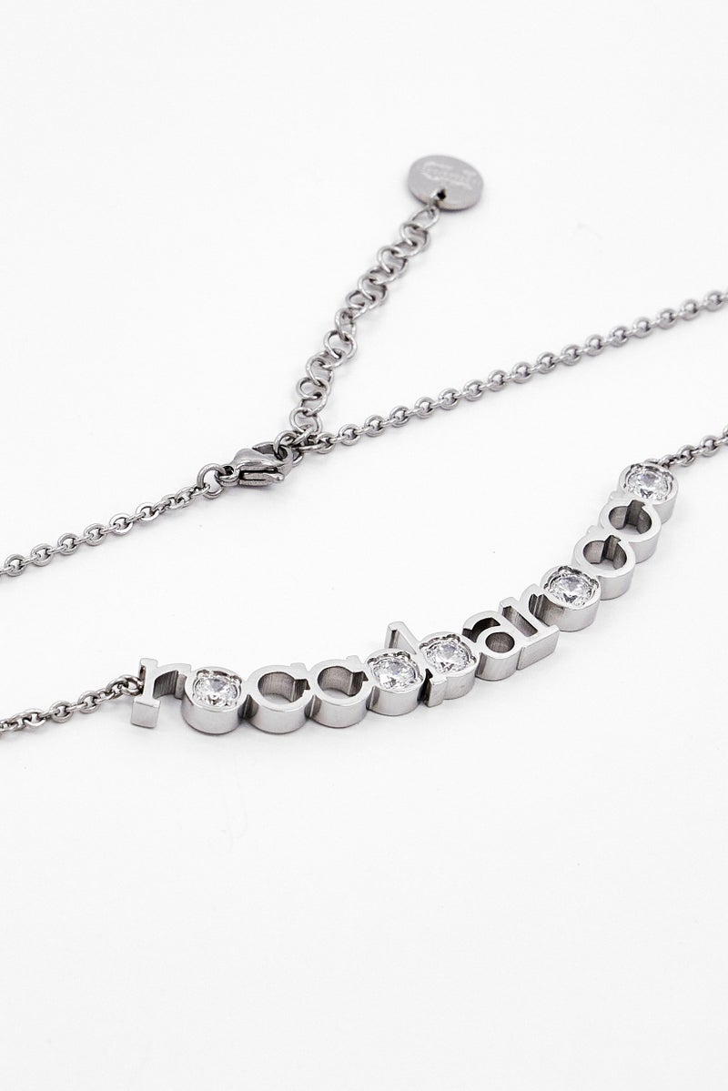 RoccoBarocco Women Fashionable Stainless Steel Necklace, Silver  - Image 2