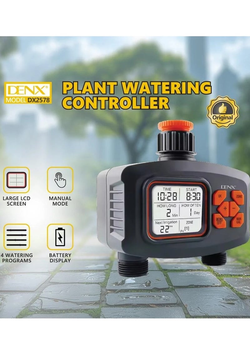 Denx - Smart Watering Sprinkler Multi-functional Controller for Outdoor Garden, Intelligent Automatic Watering System Waterproof/Rain Delay - Image 1