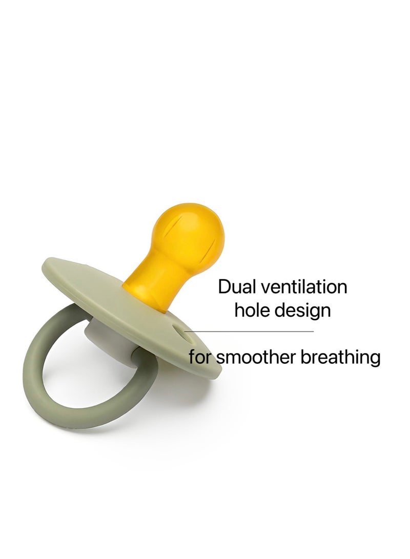 Natural Latex Pacifier  for Baby 0-6 Months one piece - Image 2