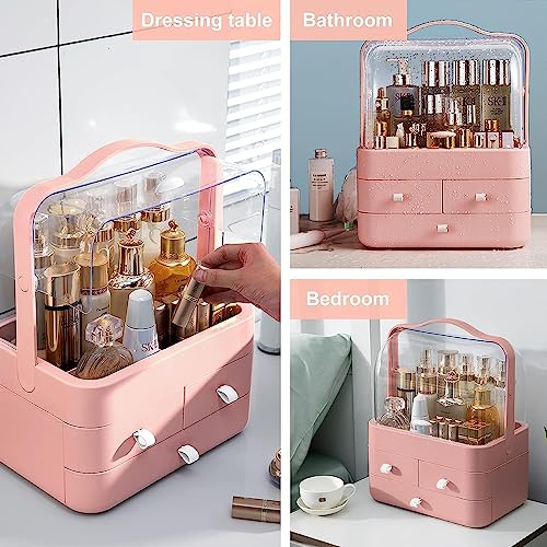 TRADY Makeup Organiser Storage, Cosmetic and Skincare Organiser, Dressing Table Dustproof Waterproof (NEW MAKEUP BOX -1) - Image 4