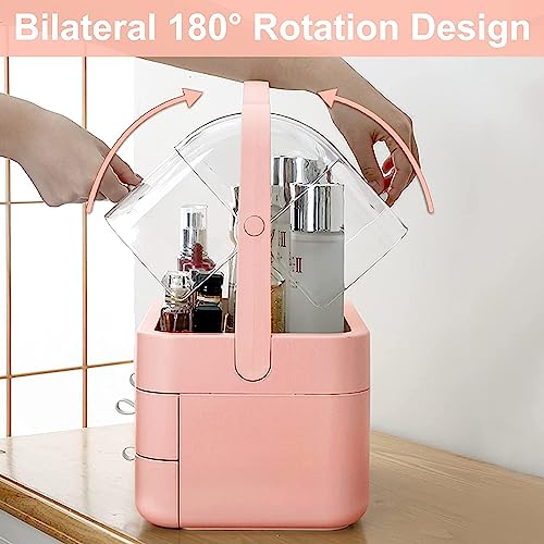 TRADY Makeup Organiser Storage, Cosmetic and Skincare Organiser, Dressing Table Dustproof Waterproof (NEW MAKEUP BOX -1) - Image 3