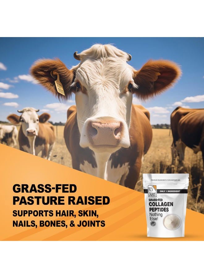 It's Just! Collagen Protein Powder, 1.25lbs, Type I & III, Pure Hydrolyzed Grass-Fed Collagen Peptides, Dissolves Quickly, Unflavored, 20oz - Image 2