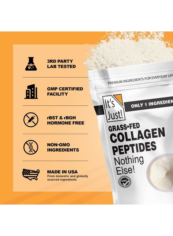 It's Just! Collagen Protein Powder, 1.25lbs, Type I & III, Pure Hydrolyzed Grass-Fed Collagen Peptides, Dissolves Quickly, Unflavored, 20oz - Image 5
