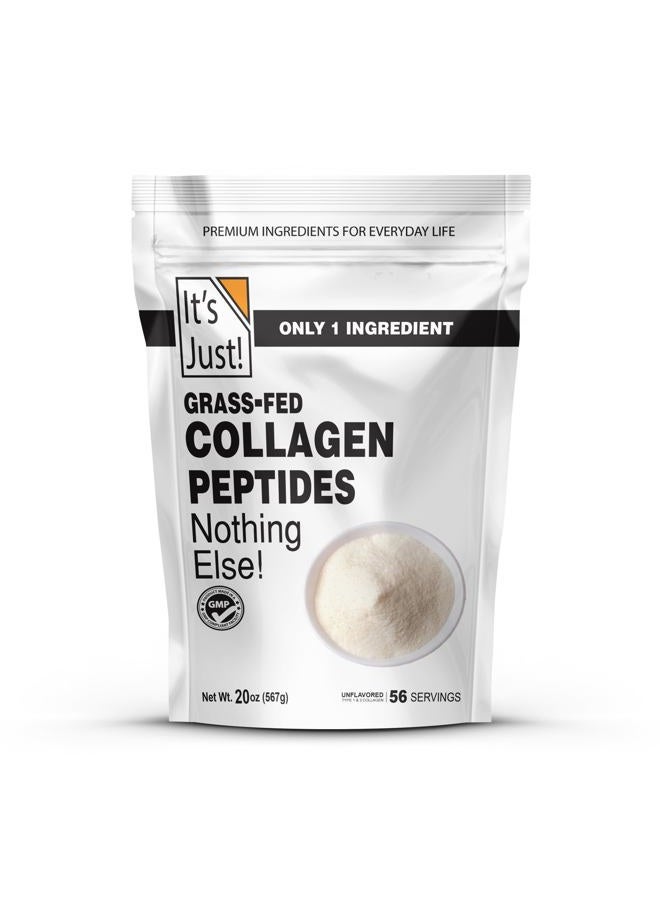 It's Just! Collagen Protein Powder, 1.25lbs, Type I & III, Pure Hydrolyzed Grass-Fed Collagen Peptides, Dissolves Quickly, Unflavored, 20oz - Image 1