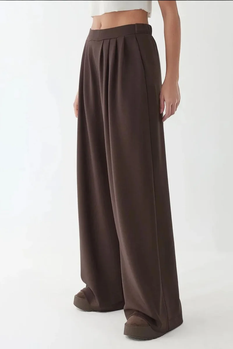Hiccup Soft Touch Pleated Wide Leg Pants