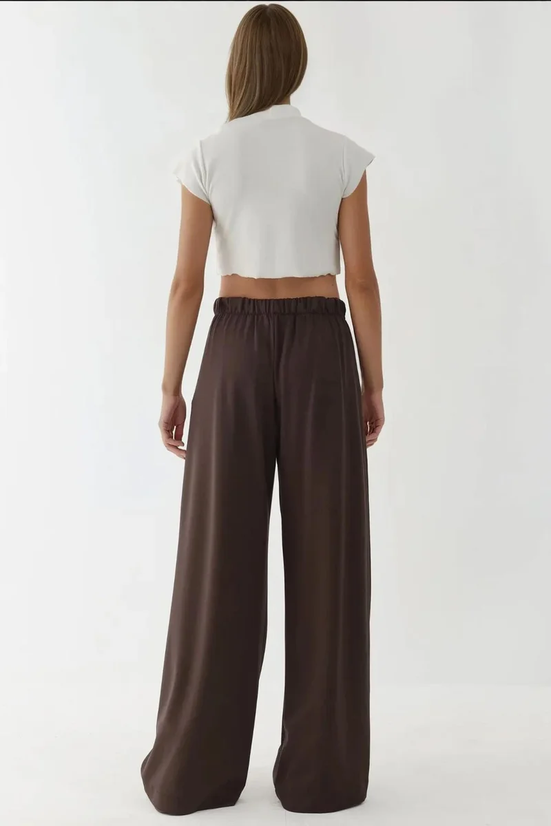 Hiccup Soft Touch Pleated Wide Leg Pants