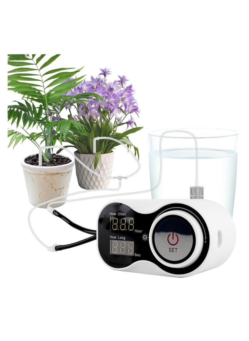 SYOSI Automatic Watering System, Digital Programmable Drip Irrigation Kit for Potted Plants, Garden, Flower Bed, Balcony, Self-Watering System with Timer for Plant Care  - Image 1
