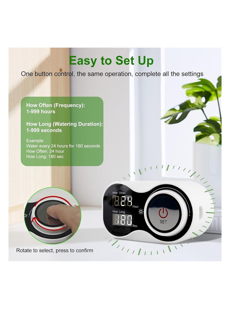 SYOSI Automatic Watering System, Digital Programmable Drip Irrigation Kit for Potted Plants, Garden, Flower Bed, Balcony, Self-Watering System with Timer for Plant Care  - Image 5