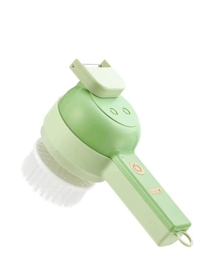 4 in 1 Handheld Electric Vegetable Cutter Set, Mini Hand-held Wireless Electric Garlic Mud Masher Chopper, Mixer Auxiliary Food Slicer Dicer for Garlic Pepper Chili Onion  - Image 2