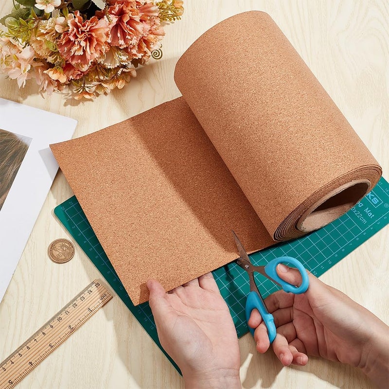 BENECREAT 600x20cm Cork Roll, 1mm Natural Cork Board Bulletin Board Corkboard Paper Sheets for Coaster, Wall Decoration, Party and DIY Crafts Supplies - Image 3