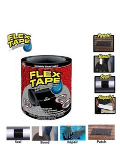 FLEX TAPE Strong Rubberized Waterproof Seal Tape Black 4x5inch 
